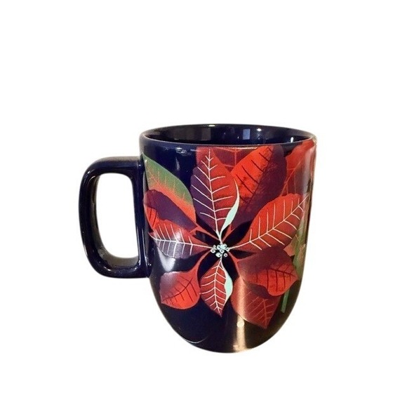 Starbucks Limited Edition Holiday 2020 Christmas Poinsettia Ceramic Mug 12 oz - Picture 2 of 4